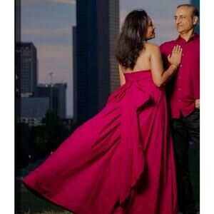 J. Crew Strapless Bow-Back Maxi Dress Size 14 NWT